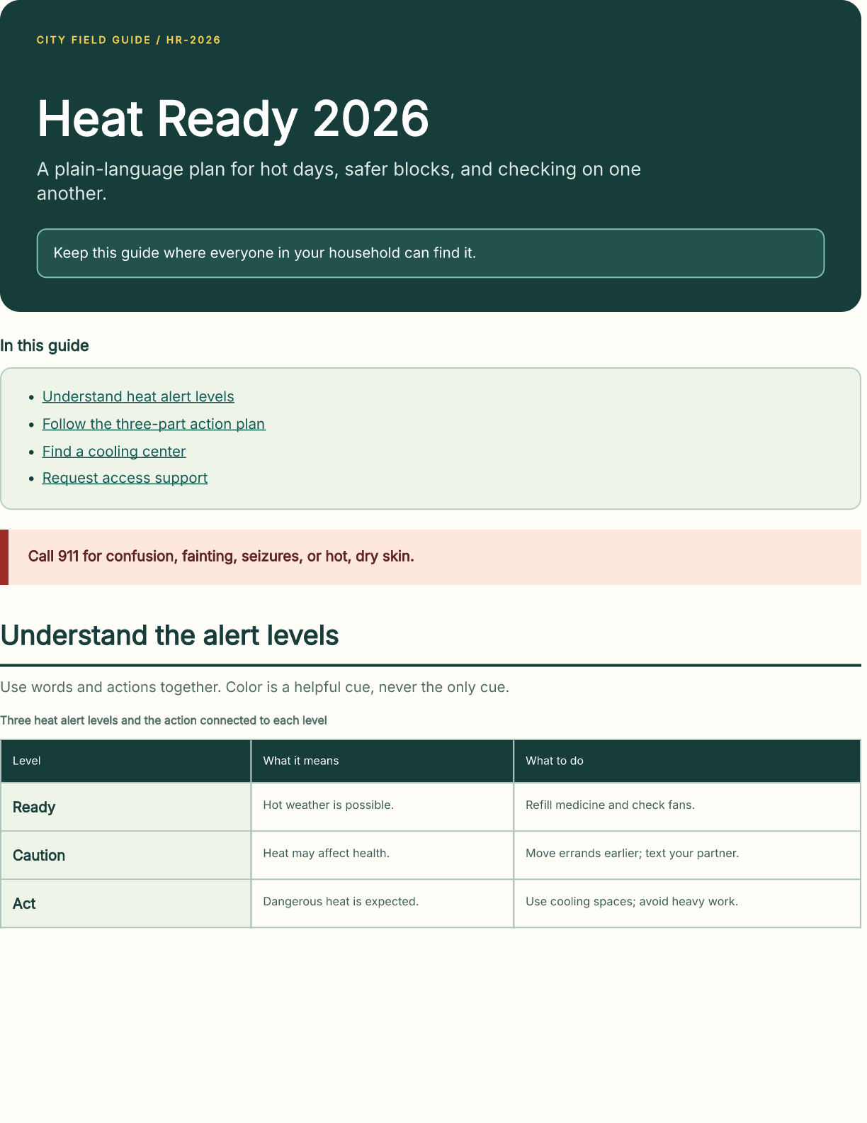 Heat Ready accessible public guide