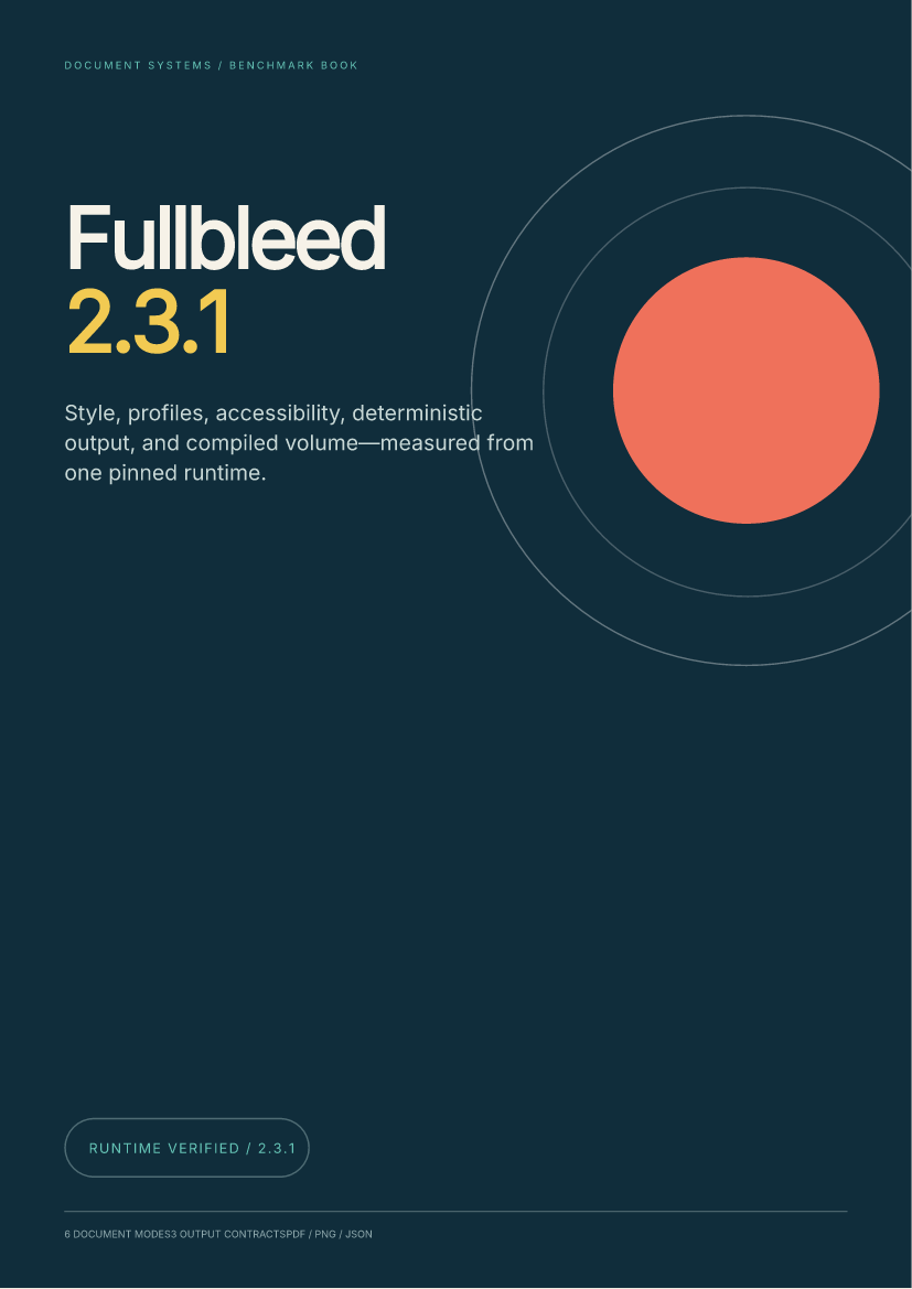 Cover of the Fullbleed 2.3.1 showcase catalog